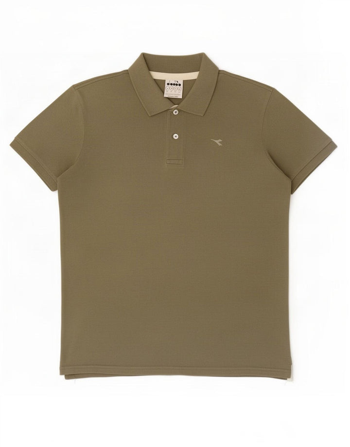 Diadora herre poloshirt Medium Khaki Bomuld