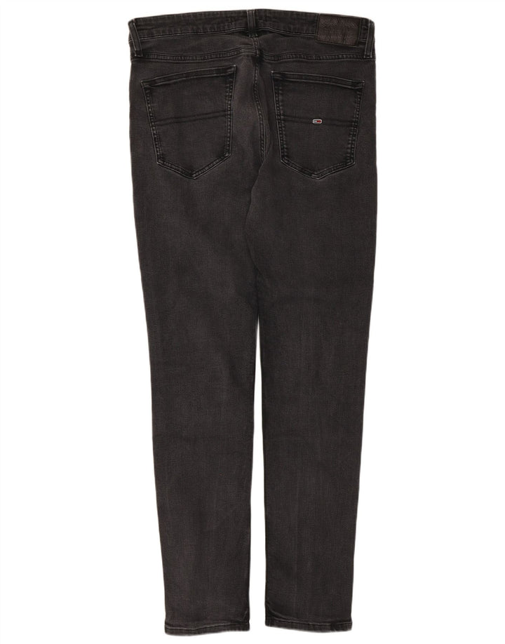 Tommy Hilfiger Herre Slim Jeans W36 L30 Sort Bomuld