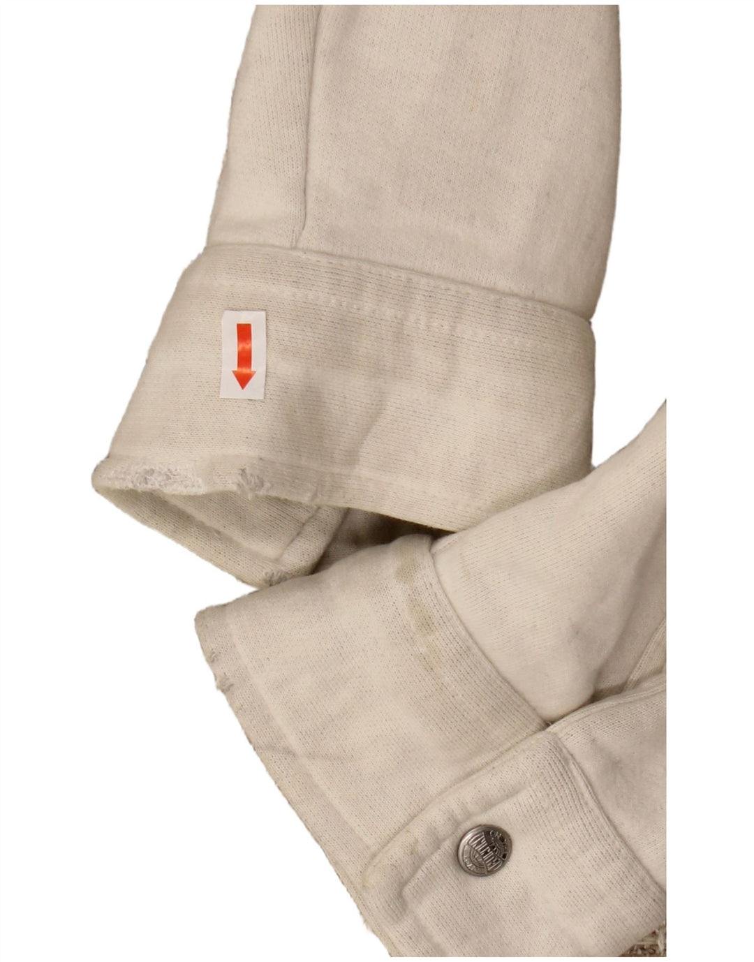 VINTAGE Herre grafisk bomberjakke UK 44 2XL Beige Stribet Uld