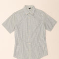 BENETTON Mens Short Sleeve Shirt Small White Check Vintage Benetton and Second-Hand Benetton from Messina Hembry 