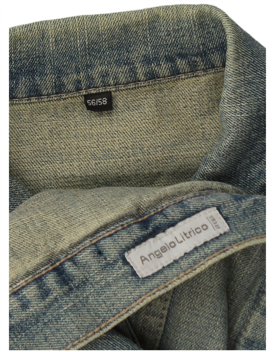ANGELO LITRICO Herre Denimjakke IT 56 3XL Blå Bomuld