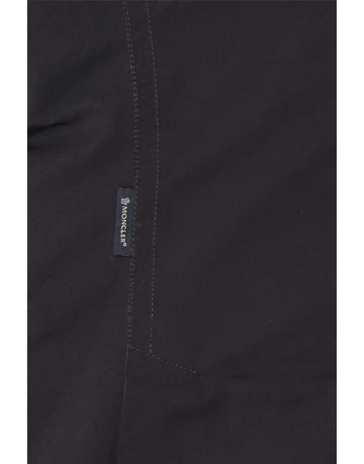 Moncler Herre polstret jakke Størrelse 4 XL Navy Blue Polyester
