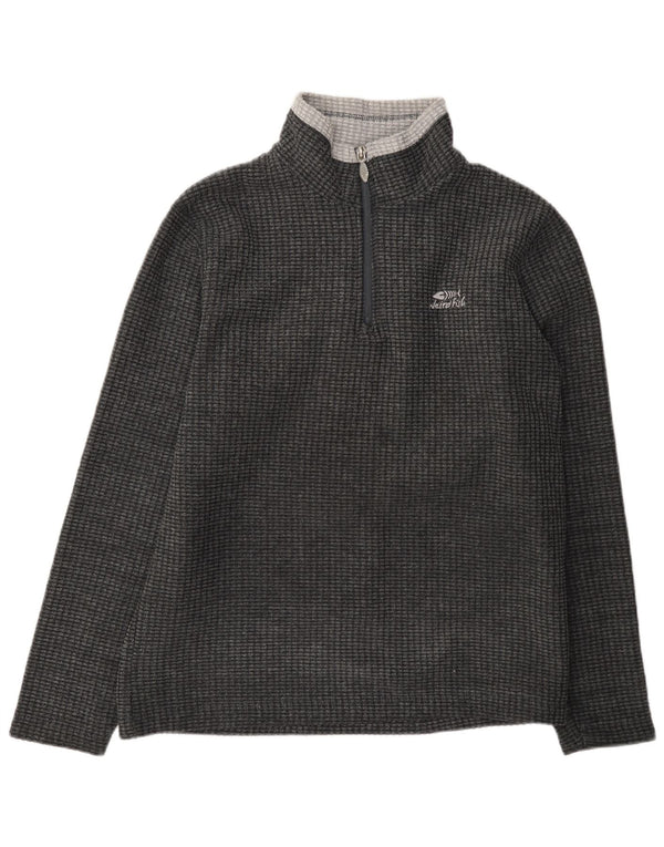 Weird Fish Herre lynlås hals Fleece Jumper Medium Grå Colourblock Polyester