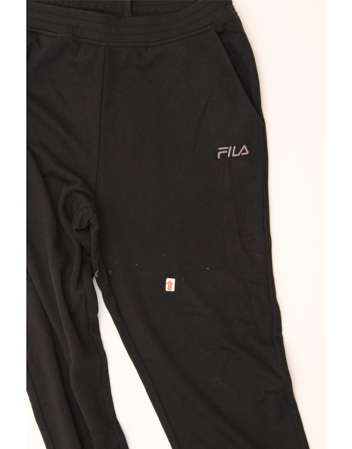 FILA Womens Tracksuit Trousers Joggers UK 14 Medium  Black Vintage Fila and Second-Hand Fila from Messina Hembry 