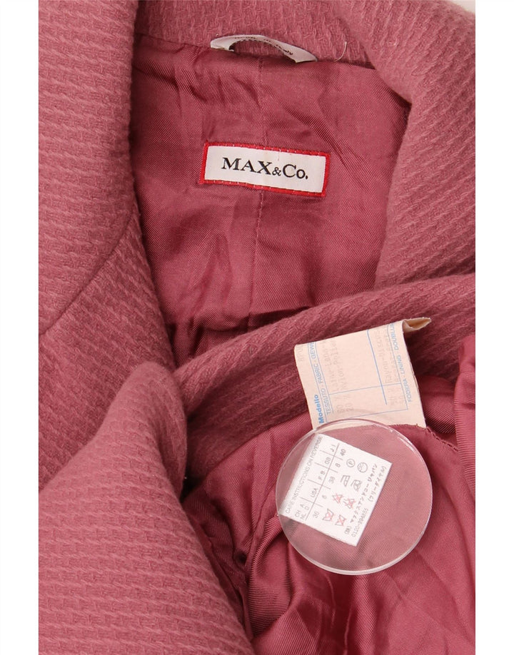 MAX & CO. Overfrakke til kvinder UK 8 Lille Pink Uld