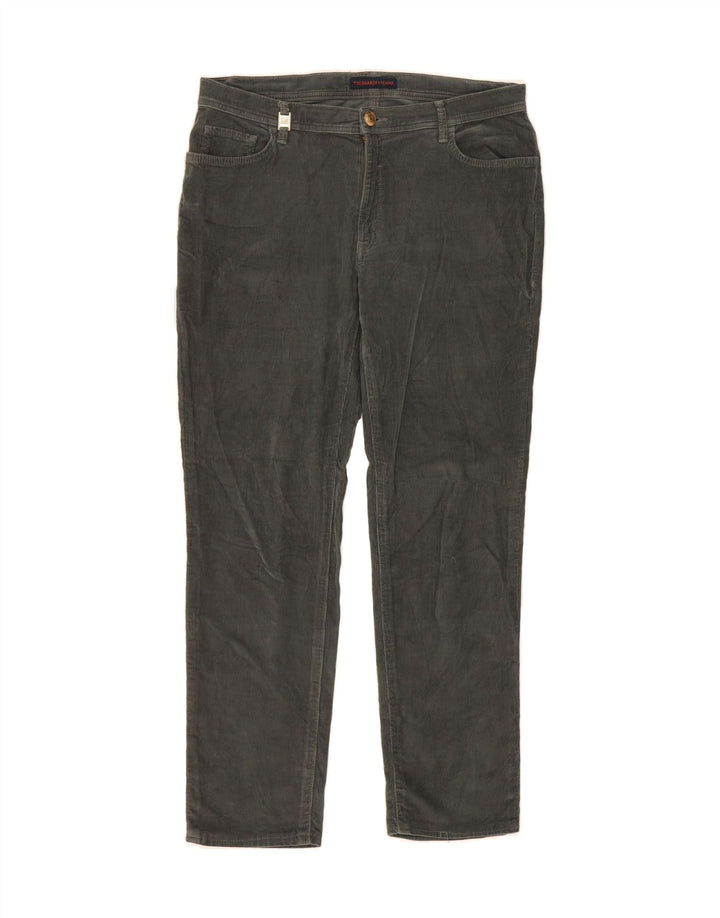 TRUSSARDI Womens Slim Corduroy Trousers W33 L28  Grey Vintage Trussardi and Second-Hand Trussardi from Messina Hembry 