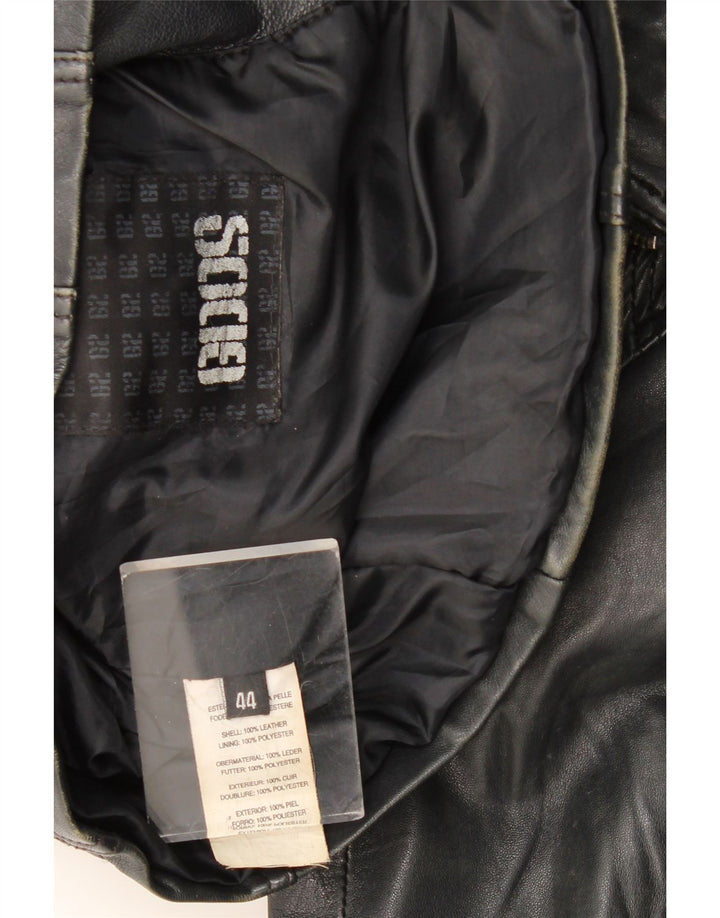 Vintage læderjakke til kvinder IT 44 Medium sort læder