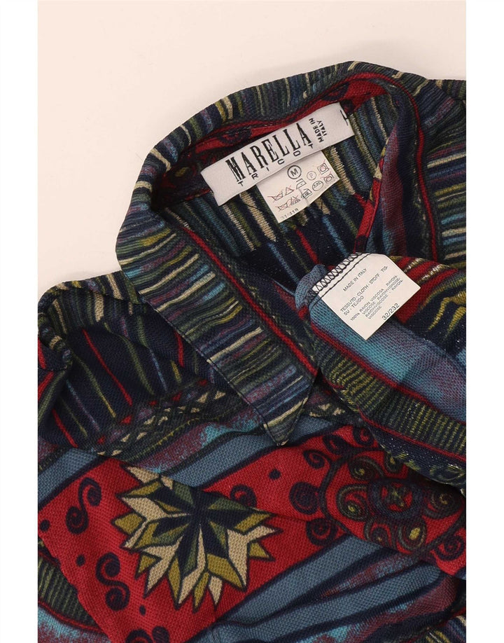 Marella skjortebluse til kvinder UK 14 Medium Flerfarvet Geometrisk