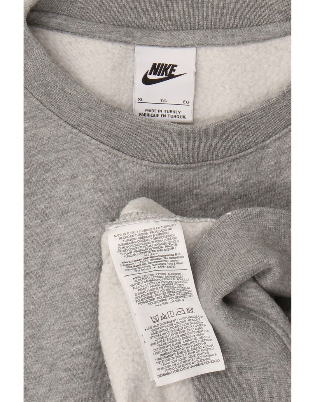 Nike Sweatshirt Jumper til mænd XL Grå bomuld