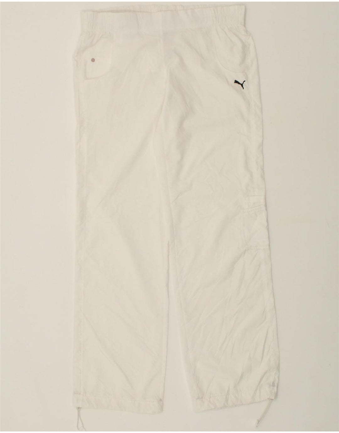 PUMA Womens Tracksuit Trousers UK 14 Large White Polyester Vintage Puma and Second-Hand Puma from Messina Hembry 