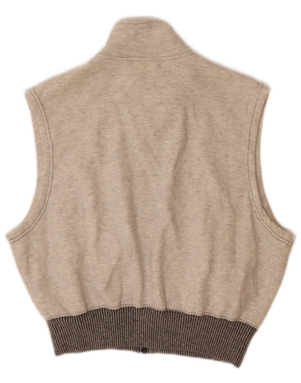 Champion Womens Sleeveless Tracksuit Top Jacket UK 16 Large Grey Flecked
