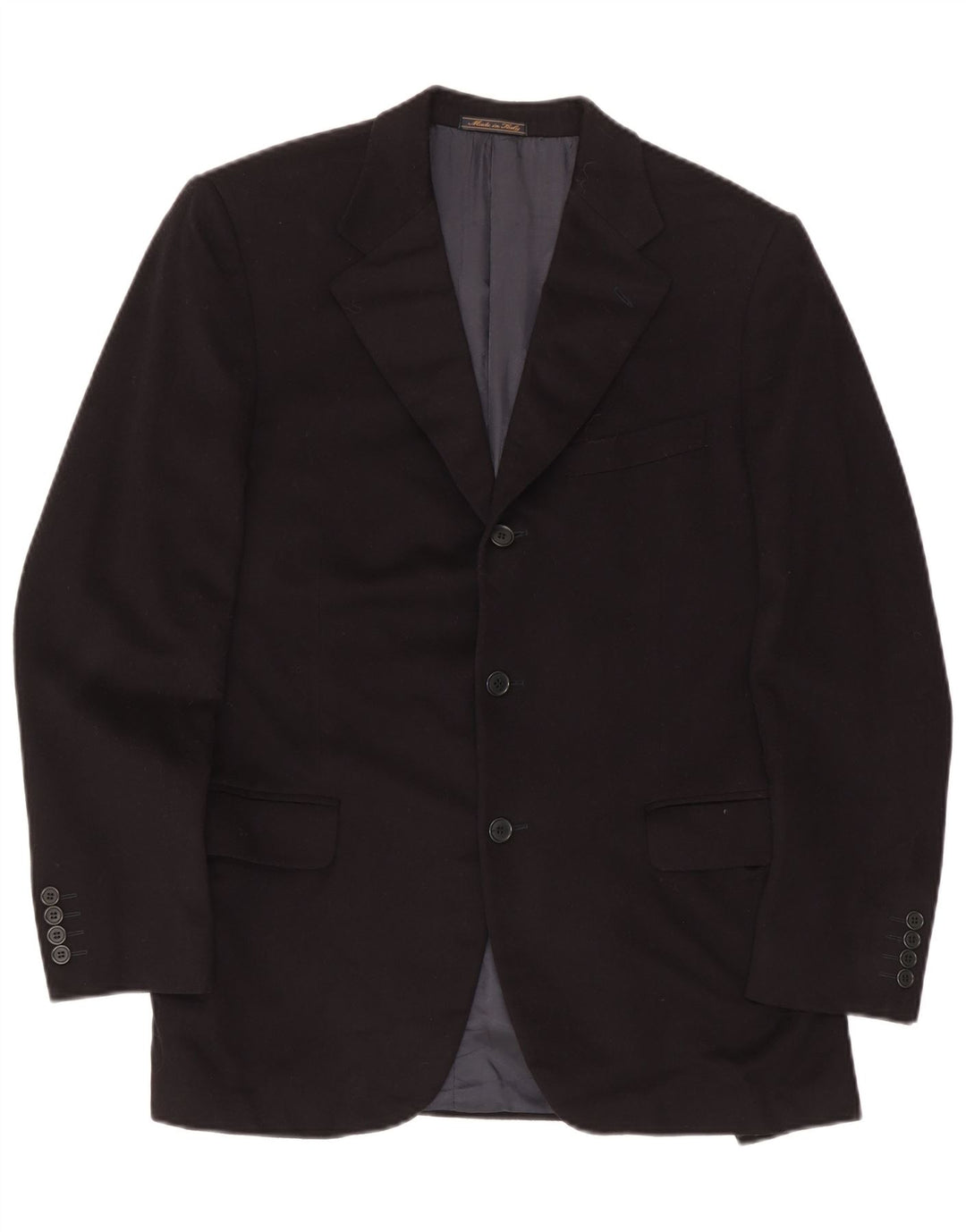 Loro Piana Herre 3-knaps blazerjakke IT 48 Medium Sort New Wool Classic