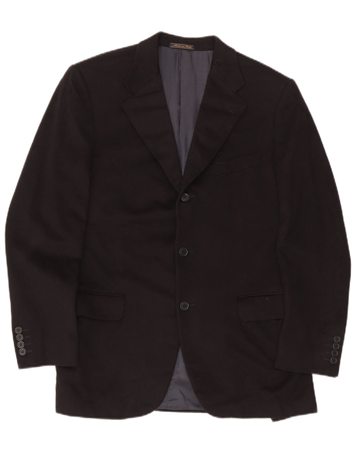 Loro Piana Herre 3-knaps blazerjakke IT 48 Medium Sort New Wool Classic