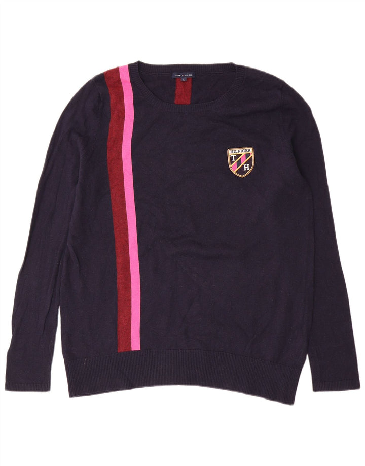 Tommy Hilfiger dame sweater med rund hals DK 18 XL marineblå uld