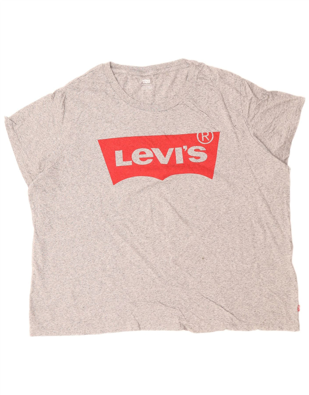 LEVI'S Grafisk T-shirt top til kvinder UK 22 3XL Grå Flecked Bomuld