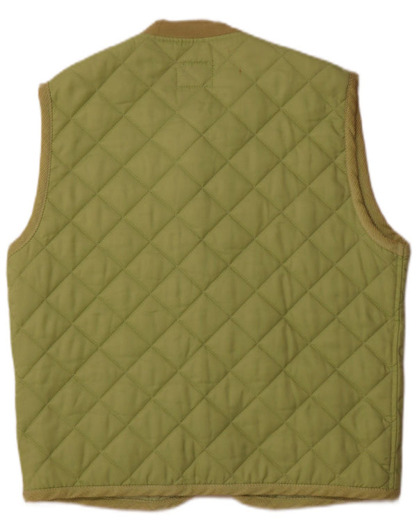 RIFLE Herre Quiltet Gilet UK 38 Medium Grøn Polyamid