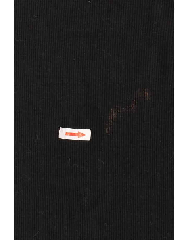 Zara Dame Ærmeløs Shift Dress UK 10 Small Black Bomuld
