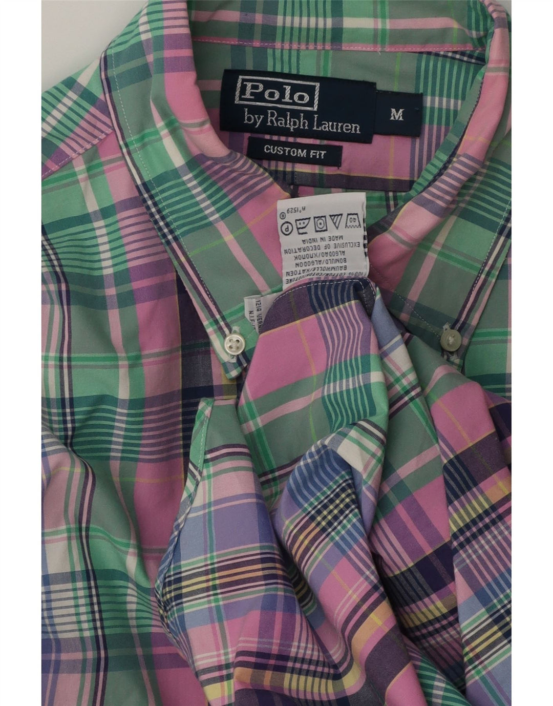 Polo Ralph Lauren Herre Custom Fit skjorte medium flerfarvet ternet bomuld