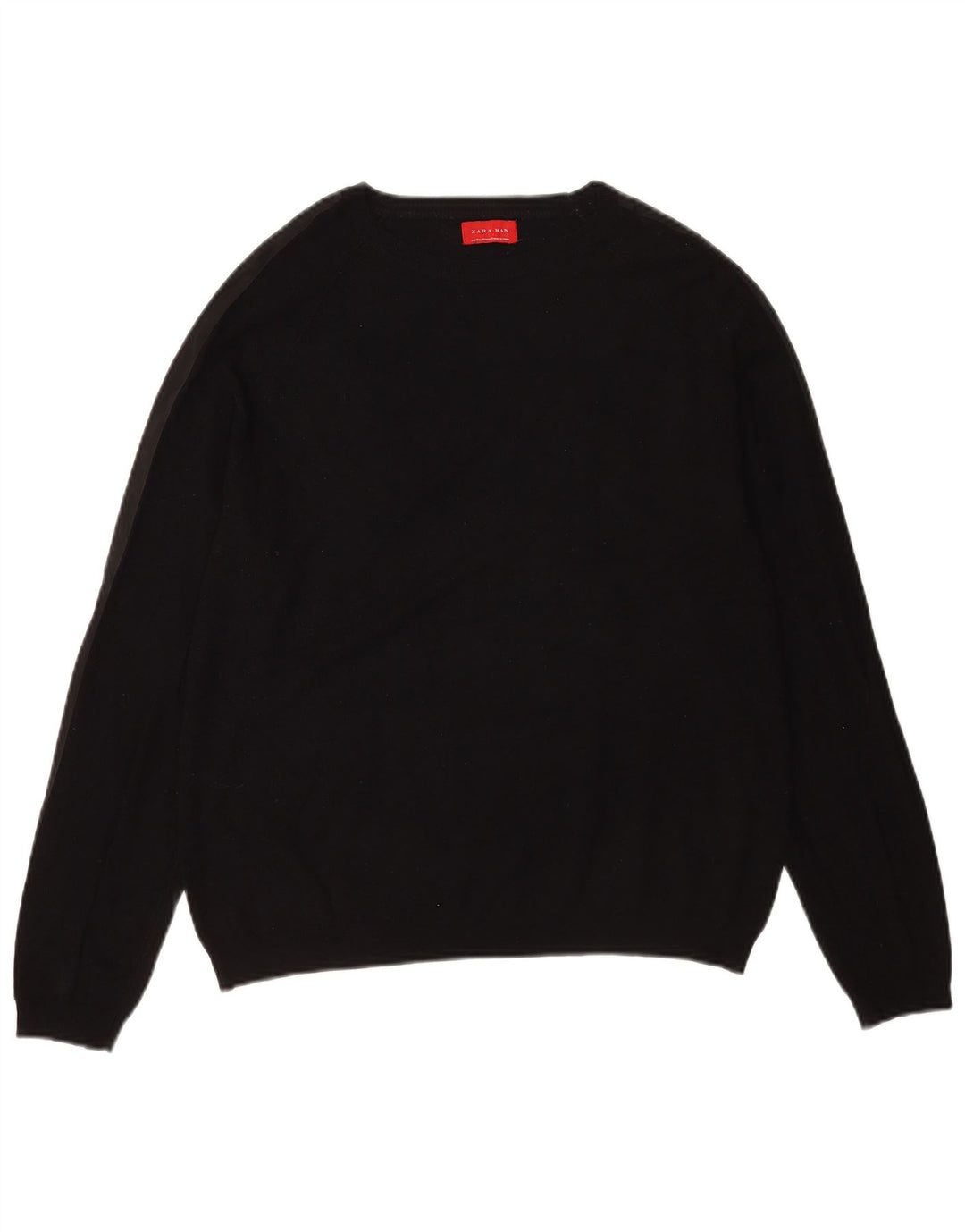 Zara Herre Boat Neck Jumper Sweater Medium Sort