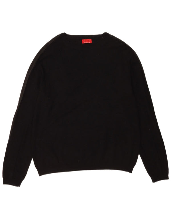 Zara Herre Boat Neck Jumper Sweater Medium Sort