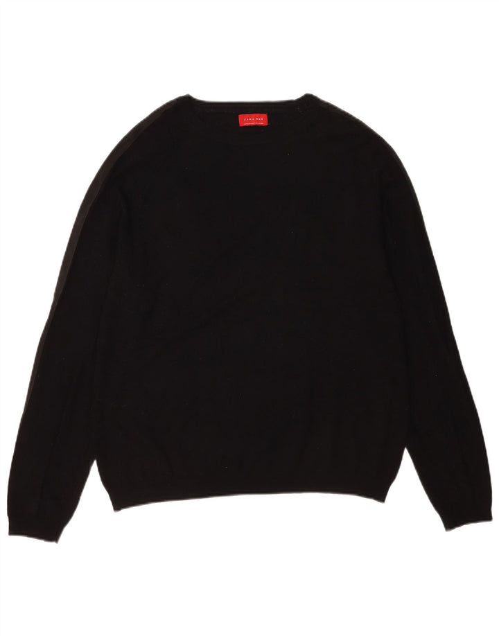 Zara Herre Boat Neck Jumper Sweater Medium Sort