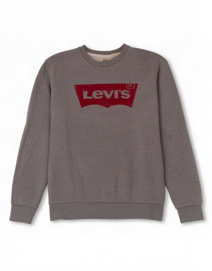 Levi's Grafisk sweatshirt til mænd, lille grå bomuld