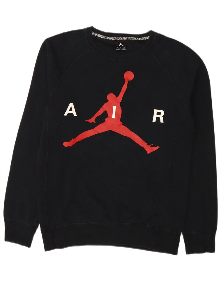 Jordan Herre grafisk sweatshirt jumper lille sort bomuld