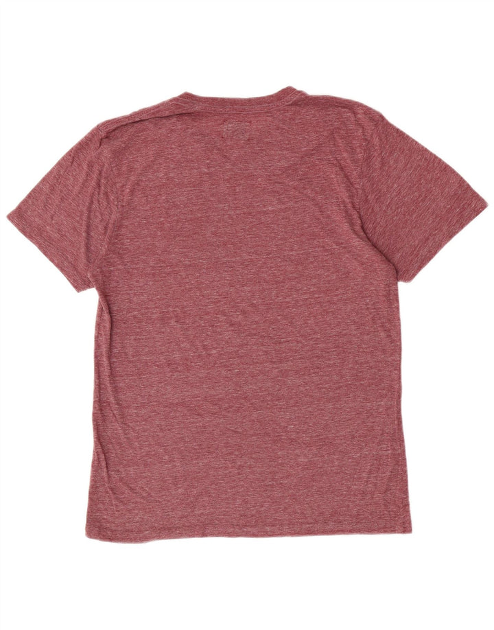 Vans Herre grafisk T-shirt Top Medium Bourgogne Flecked Polyester
