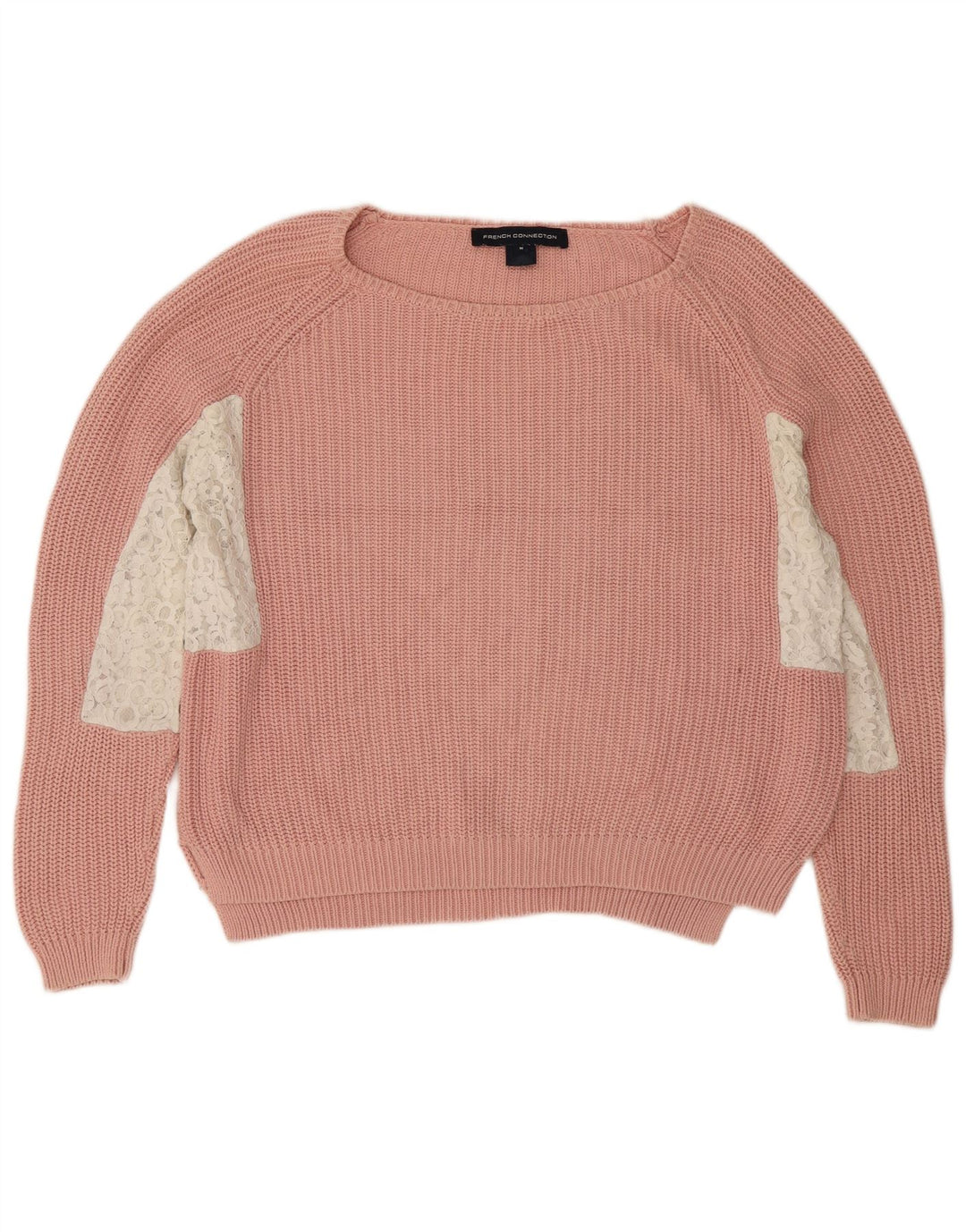 French Connection Dame Boat Neck Jumper Sweater UK 14 Medium Pink