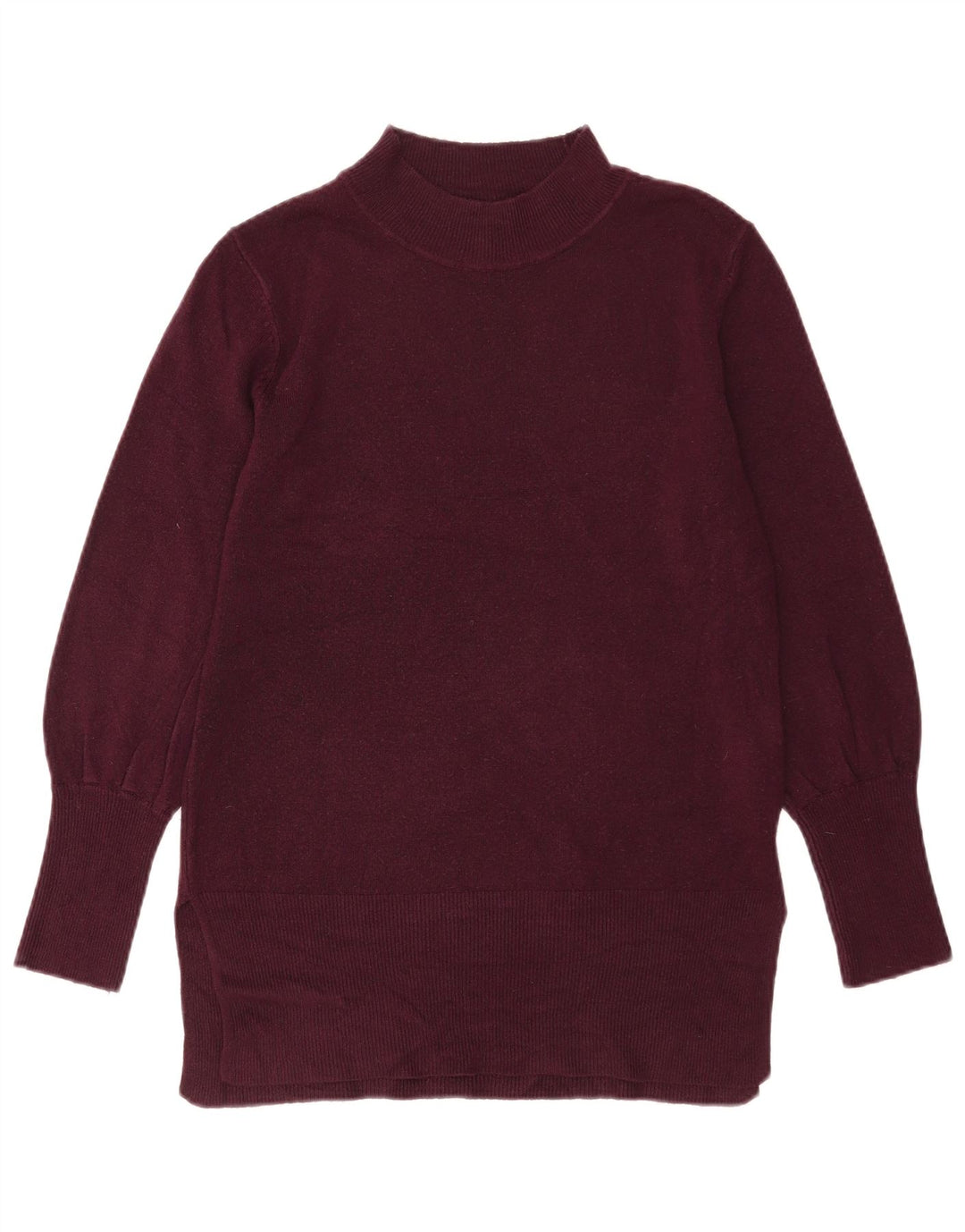 Marks & Spencer Dame Turtle Neck Jumper Sweater UK 14 Medium Burgundy