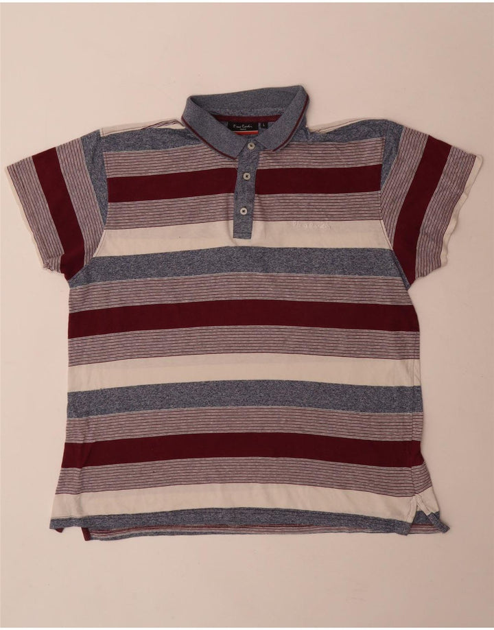 Pierre Cardin Herre Regular Fit Polo Shirt Stor Flerfarvet Stribet