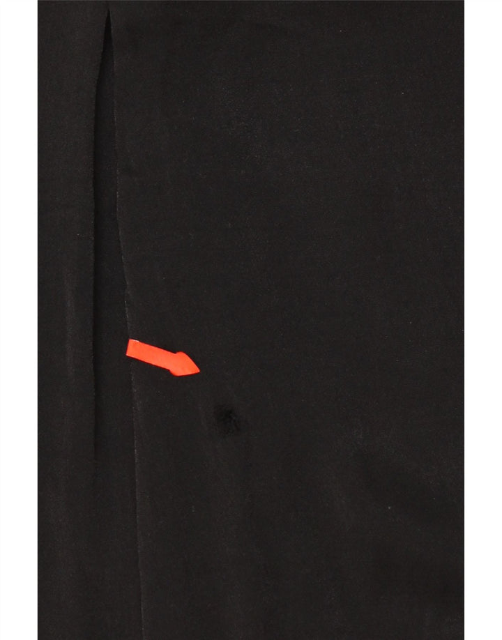 Zara Womens Oversized 3/4-ærmet Crop Shirt Bluse UK 14 Medium Black
