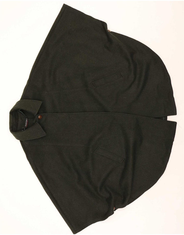 Moessmer Dame Cape Coat One Size Khaki Wool