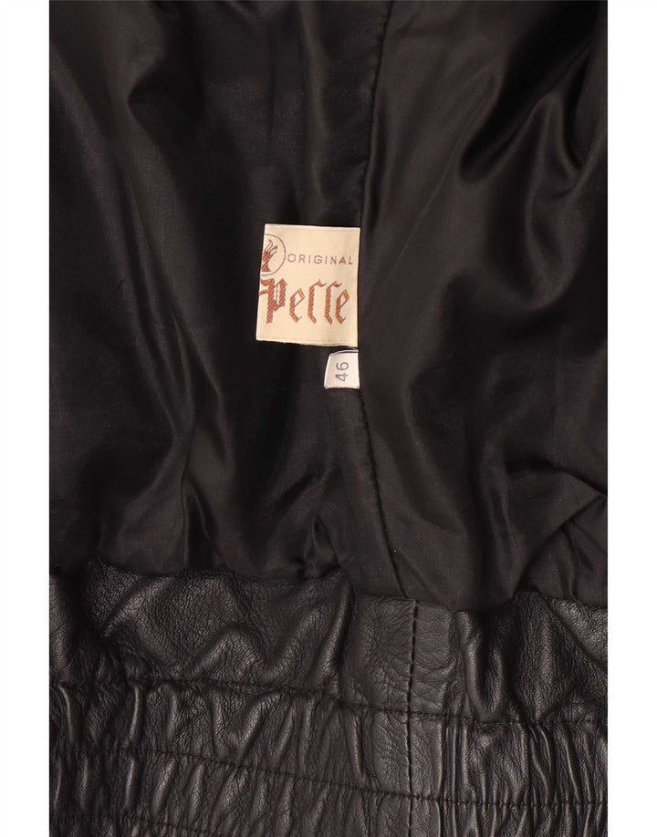 Vintage herre læderjakke IT 46 Small Black Biker