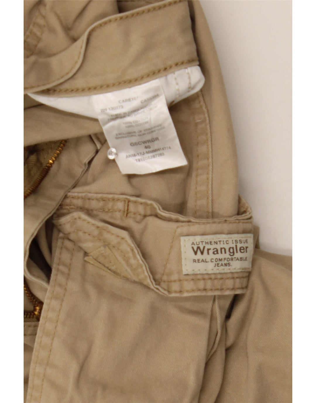 Wrangler Herre Cargo Shorts W40 XL Beige Bomuld