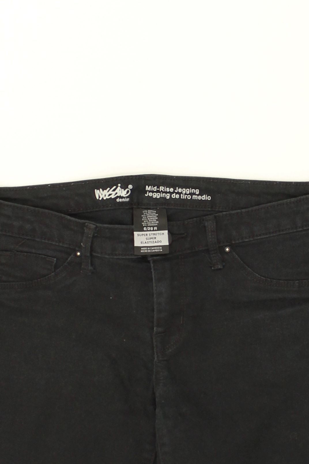 MOSSIMO Womens Stretch Mid Rise Jegging Jeans US 6 Medium W28 L28 Black | Vintage Mossimo | Thrift | Second-Hand Mossimo | Used Clothing | Messina Hembry 
