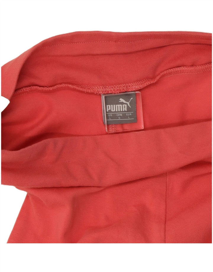 Puma Womens Leggings UK 16 Large Pink Colourblock