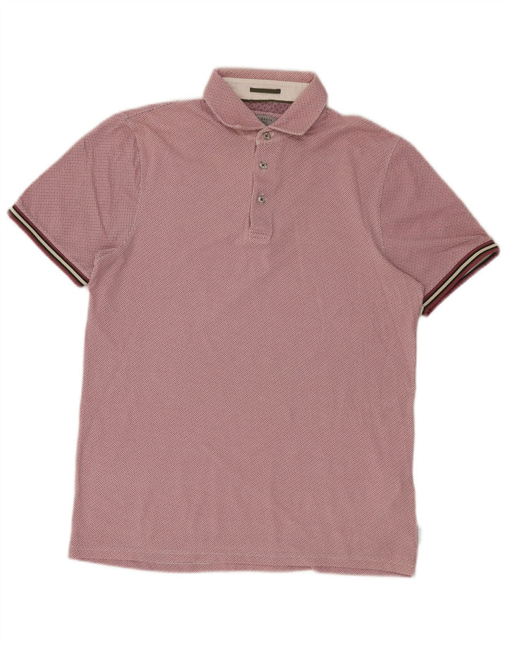 Ted Baker herre poloshirt størrelse 2 Lille pink plettet bomuld