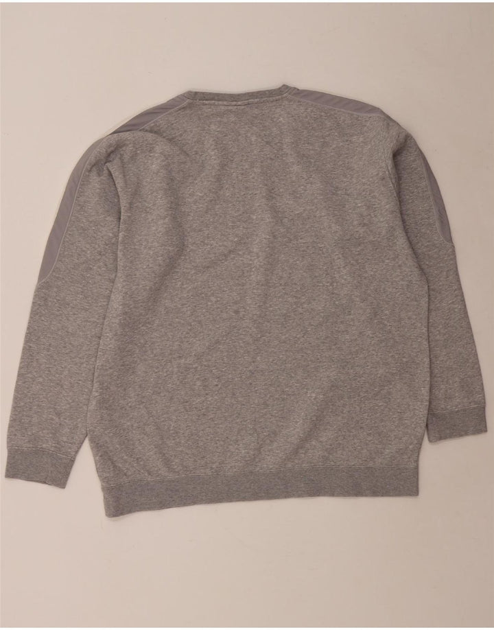 ADIDAS Sweatshirt til mænd XL Grå Flecked Bomuld