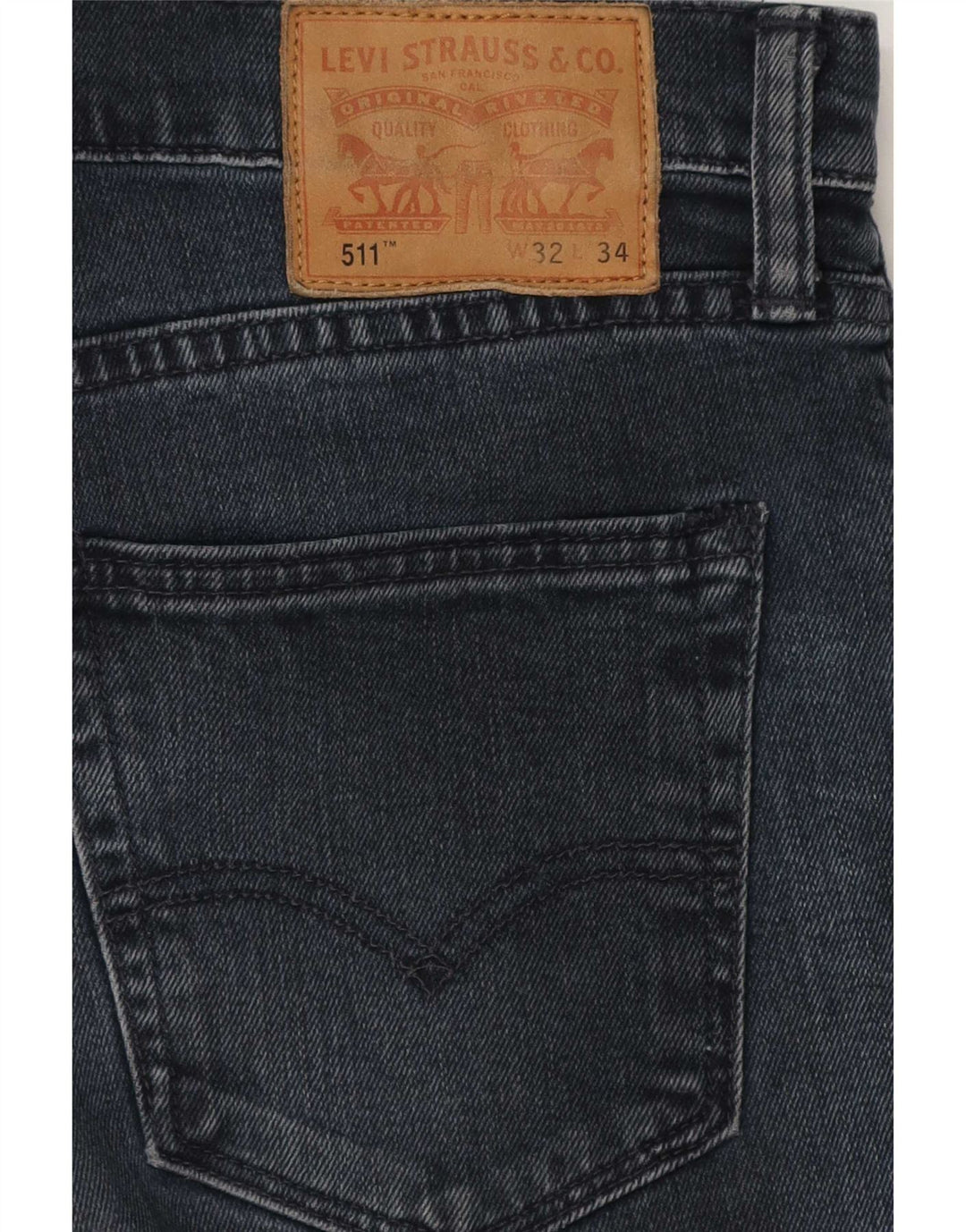 Levi's Herre 511 Slim Jeans W32 L26 Marineblå Bomuld