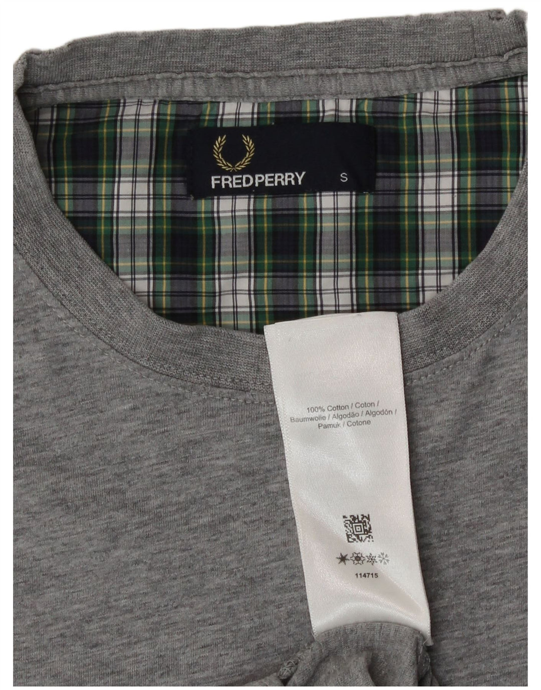 Fred Perry Herre T-Shirt Top Lille Grå Bomuld