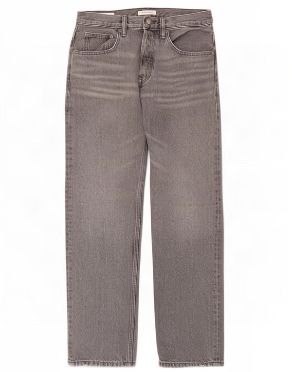 Zara Straight Jeans til mænd EU 38 Small W30 L30 Grå Bomuld