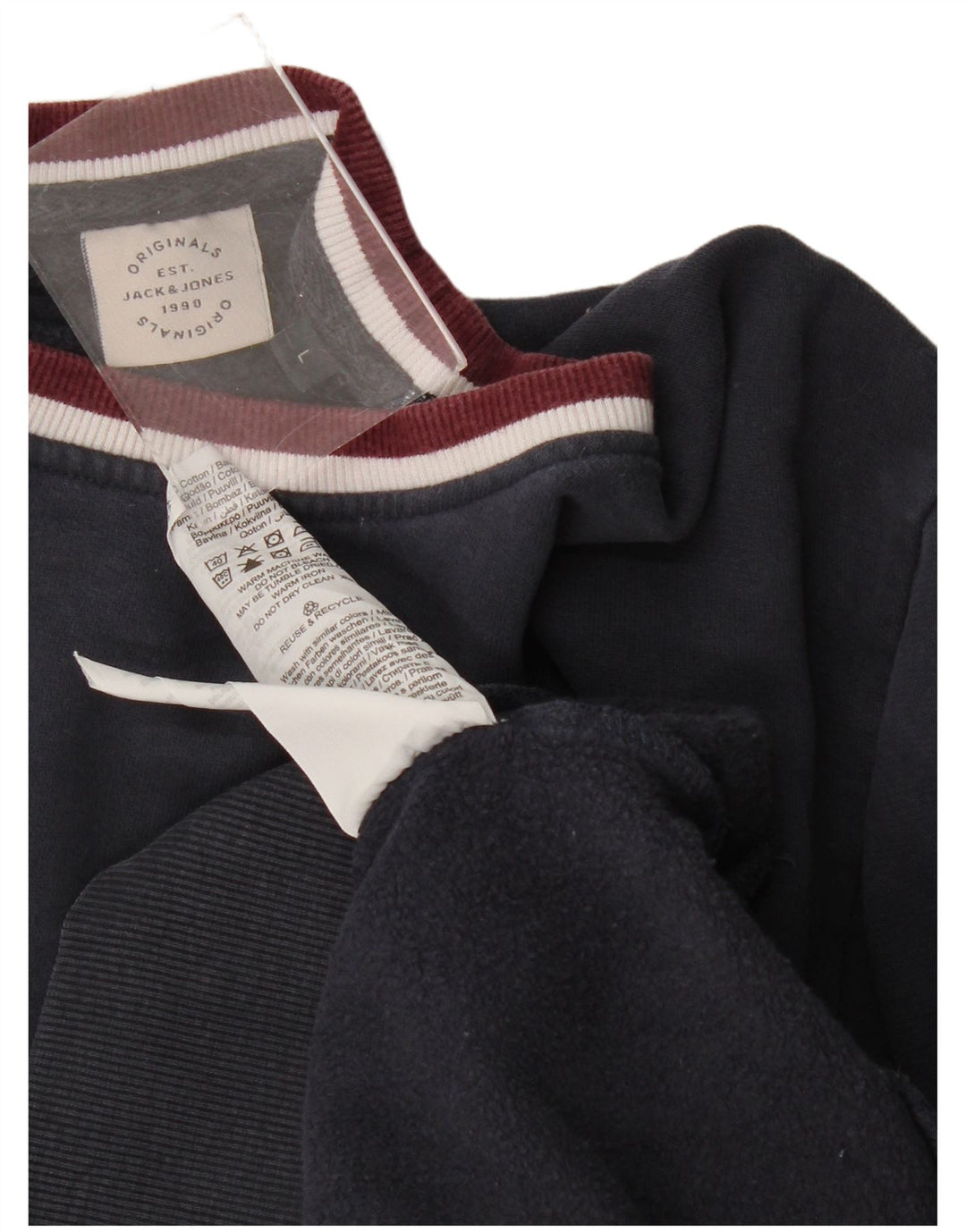 Jack & Jones Sweatshirt til mænd Stor marineblå bomuld