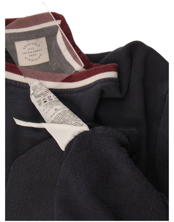 Jack & Jones Sweatshirt til mænd Stor marineblå bomuld