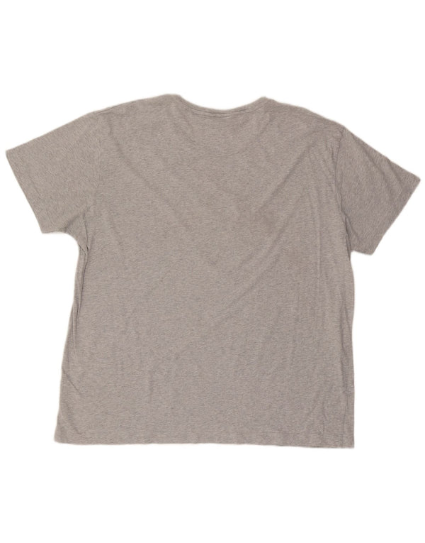 Gant Herre grafisk T-shirt Top 4XL Grå Flecked Bomuld