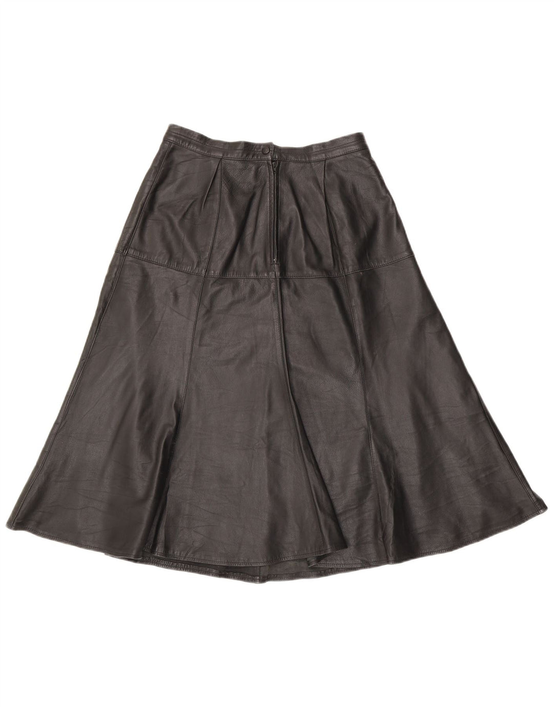 Vintage lædernederdel til kvinder W28 Medium Black