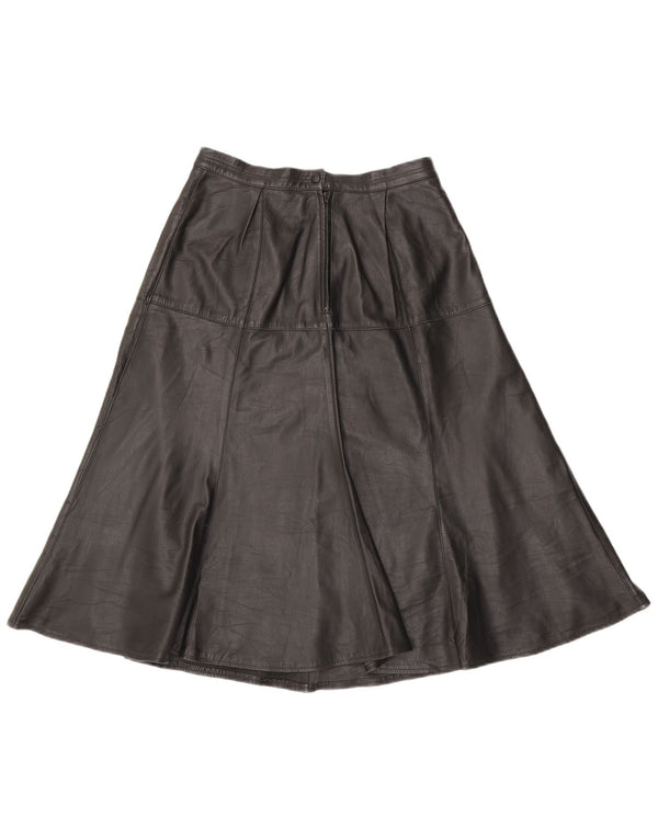 Vintage lædernederdel til kvinder W28 Medium Black