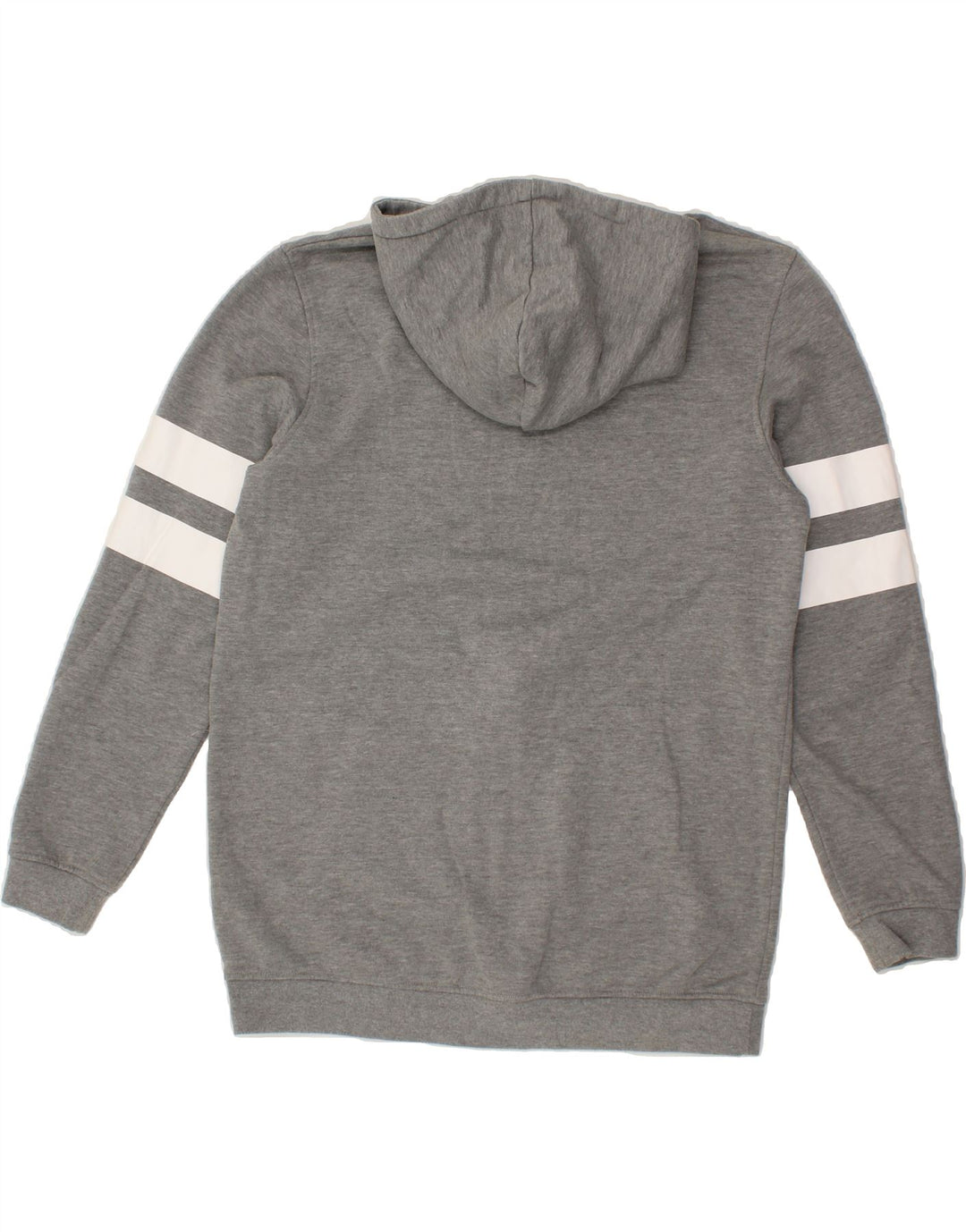 JACK & JONES Mens Zip Hoodie Sweater XL Grey Striped Polyester Vintage Jack & Jones and Second-Hand Jack & Jones from Messina Hembry 