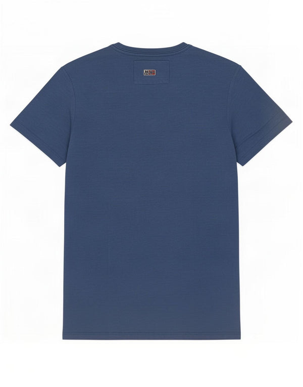 Napapijri Mens Graphic T-Shirt Top Medium Blue