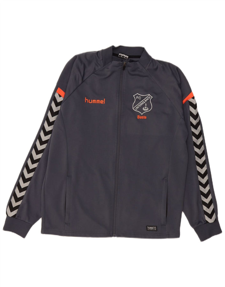 Hummel Herre Grafisk Træningsdragt Top Jakke Stor Grå